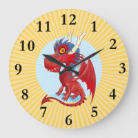 Niedliche Baby Dragon Clock