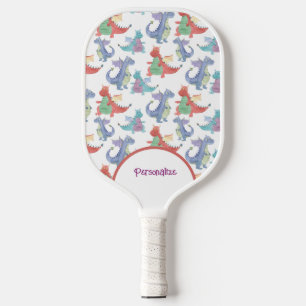 Niedliche Baby Dragons farbenfrohe Funny Family Pickleball Schläger