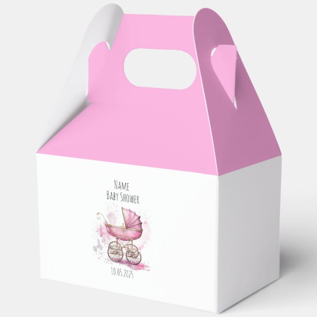 Niedliche Baby Duschbox Geschenkschachtel (Vorderseite)