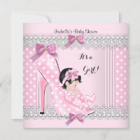 Niedliche Baby Dusche Girl Pink Polka Dots High He
