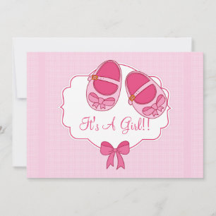 Niedliche Baby-Duschen-Einladung "Marys Janes" Einladung