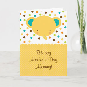 Niedliche Baby Elephant Happy Mother Day Card Karte