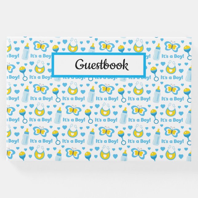 NIEDLICHE BABY-ELLOW-BLAU GÄSTEBUCH (Vorderseite)