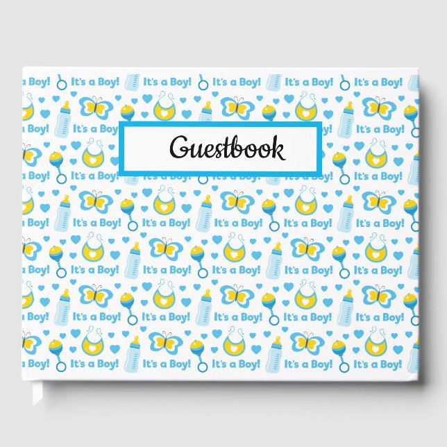 NIEDLICHE BABY-ELLOW-BLAU GÄSTEBUCH (Vorderseite)
