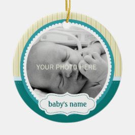 Niedliche Baby-Foto-Verzierung Keramikornament