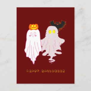Niedliche Baby Ghosts Halloween-Weihnachtspostkart Feiertagspostkarte