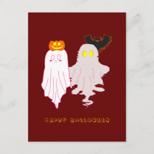 Niedliche Baby Ghosts Halloween-Weihnachtspostkart Feiertagspostkarte