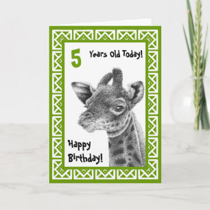 Niedliche Baby Giraffe Kindergeburtstag Card Karte