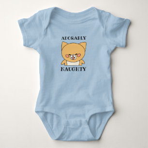 Niedliche Baby Happy Cat mit Naughty Smile Funny Strampler