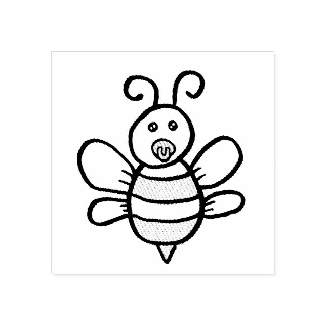 Niedliche Baby Honey Bee mit Schnuller Gummistempel (Prägung)