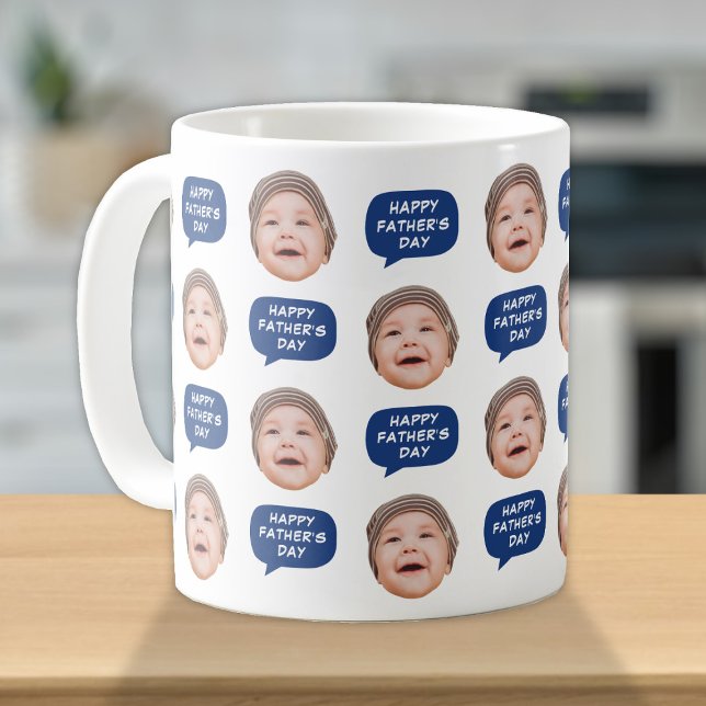 Niedliche Baby-Kinder sehen sich Foto für Vater Kaffeetasse (Von Creator hochgeladen)