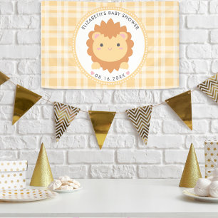 Niedliche Baby Lion Cub Gender Neutral Baby Dusche Banner