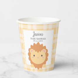 Niedliche Baby Lion Cub Gender Neutral Baby Dusche Pappbecher