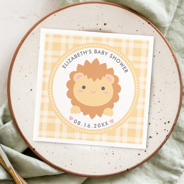 Niedliche Baby Lion Cub Gender Neutral Baby Dusche Serviette (Von Creator hochgeladen)