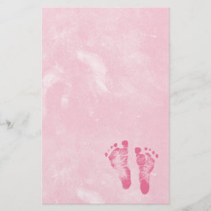 Niedliche Baby-Mädchen-Abdrücke Briefpapier