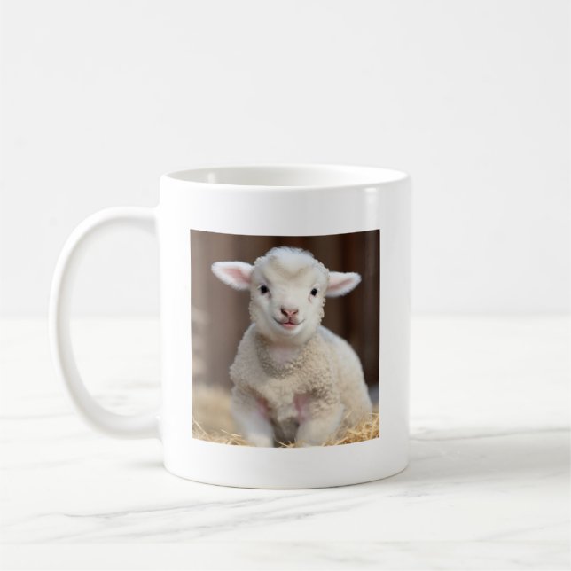 Niedliche Baby Sheep Tasse - Süße Tier Tasse (Links)