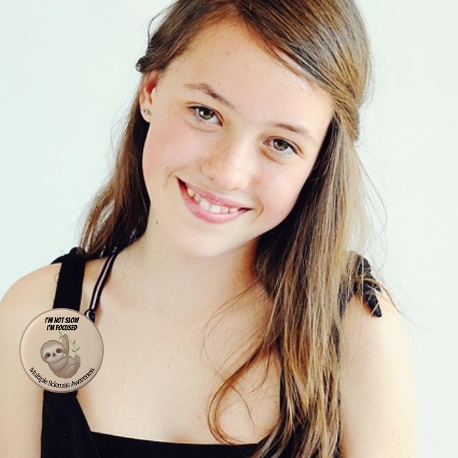 Niedliche Baby-Sloth-Multiple-Sklerose Button (Von Creator hochgeladen)