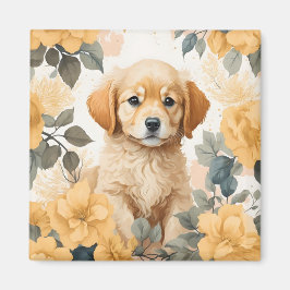 Niedliche Baby-Tiere | Golden Retriever Puppy Magnet