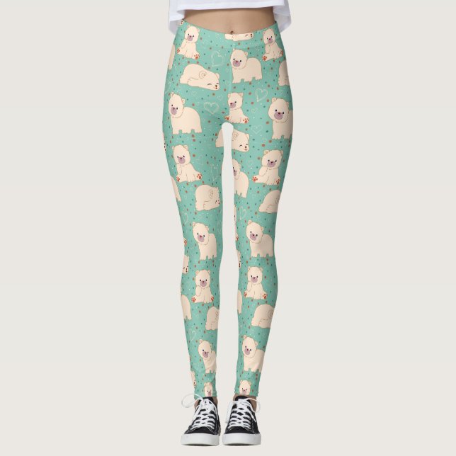 Niedliche Babybären Leggings (Vorderseite)