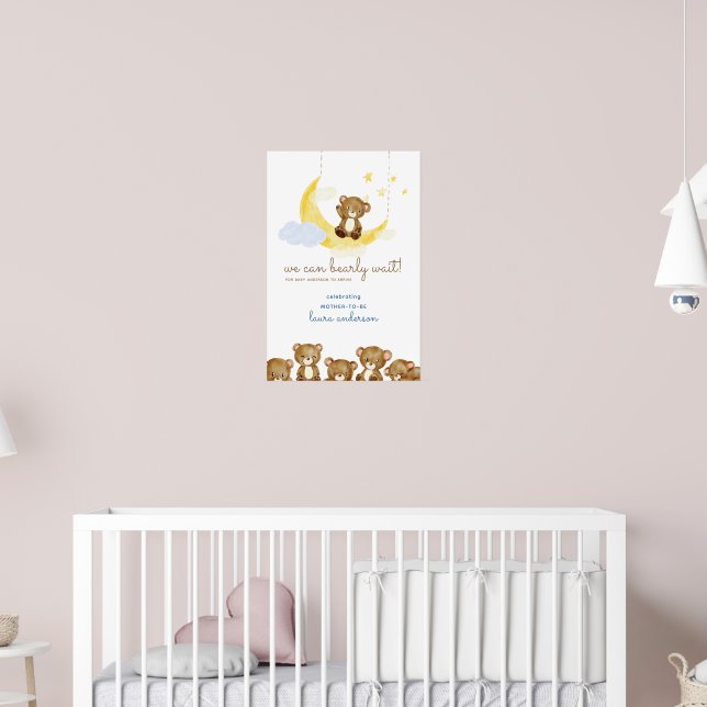Niedliche Babybären - wir können frühzeitig Kinder Poster (Kinderzimmer 2)
