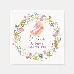 Niedliche Babydrache Dinosaurier Wildblume Babydus Serviette