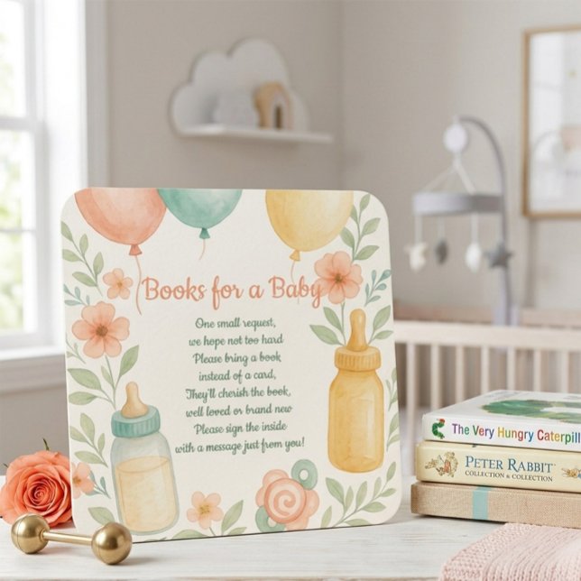 Niedliche Babyduschbücher für die Babyverpackungsk Begleitkarte (Von Creator hochgeladen)