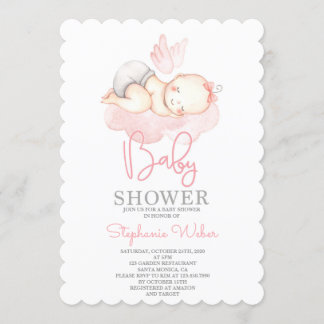 Niedliche Babydusche Einladung