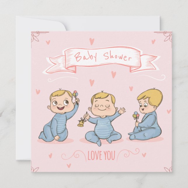 Niedliche Babydusche Feiertagskarte (Vorderseite)