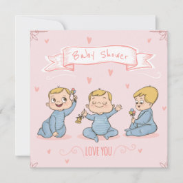 Niedliche Babydusche Feiertagskarte