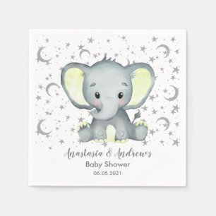 Niedliche Babydusche Gelb Elefant Napkins Serviette