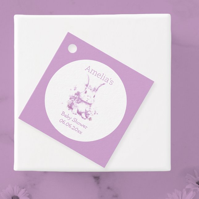 Niedliche Babydusche Geschenkanhänger (Hoppy Bunny baby shower favor tags🐇💕🐇)