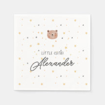 Niedliche Babydusche in Weiß und Braun