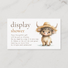 Niedliche Babydusche mit Hochlandkuh Begleitkarte