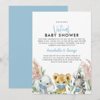 Niedliche Babydusche mit Postmaske