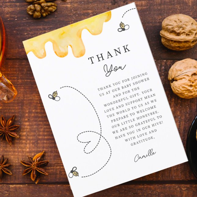 Niedliche Babydusche Mommy-to-Bee Vielen Dank Dankeskarte (Von Creator hochgeladen)