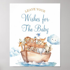 Niedliche Babydusche von Boy Noah sucht nach Baby Poster