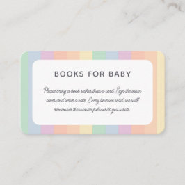 Niedliche Babyduschenbücher für Kinder Begleitkarte