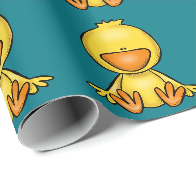 niedliche Babyenten-Babydusche Geschenkpapier (Rolleneckpunkt)