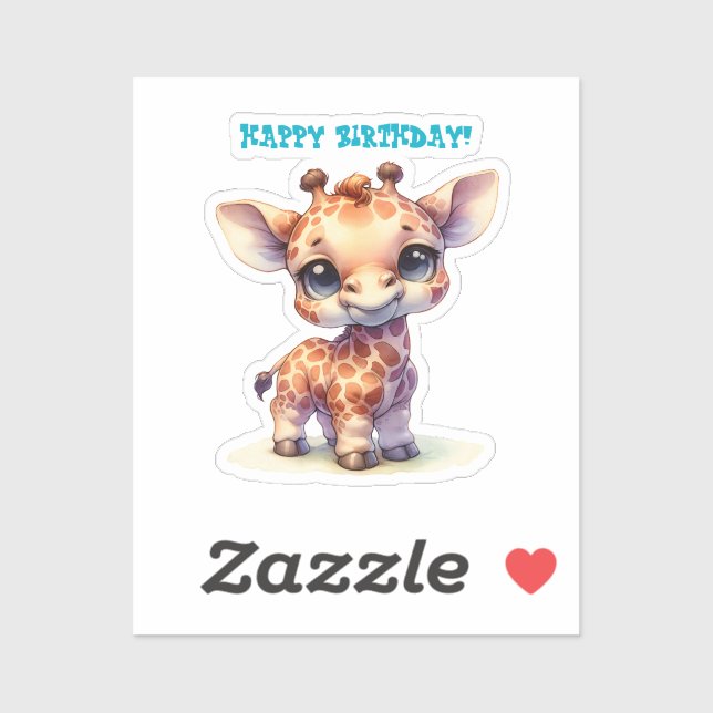 Niedliche Babygiraffe Aufkleber (Blatt)