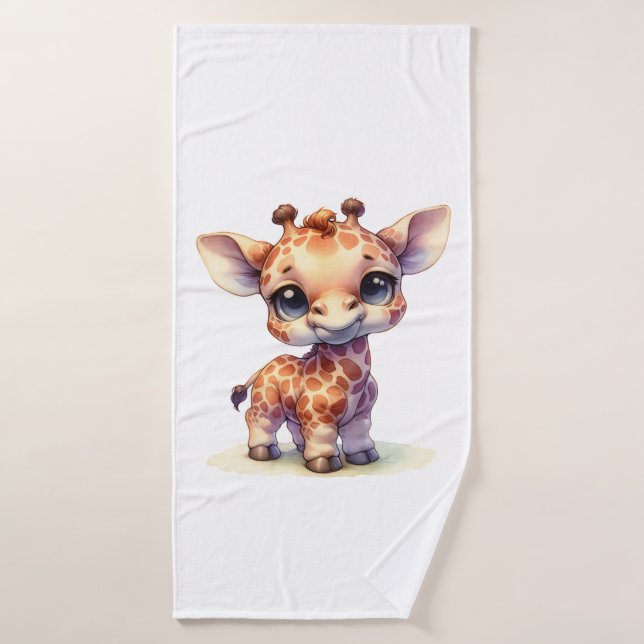 Niedliche Babygiraffe Badehandtuch (Badehandtuch)