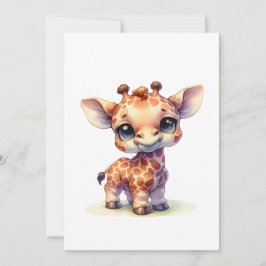 Niedliche Babygiraffe Einladung