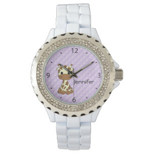 Niedliche Babygiraffe kawaii Armbanduhr