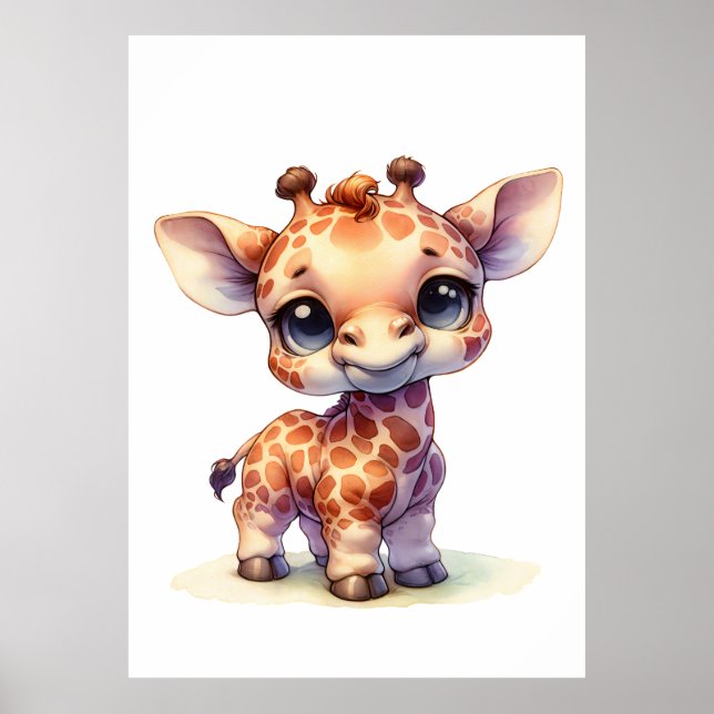 Niedliche Babygiraffe Poster (Vorne)