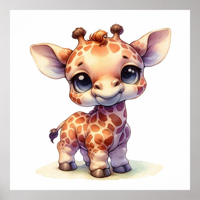 Niedliche Babygiraffe Poster (Vorne)