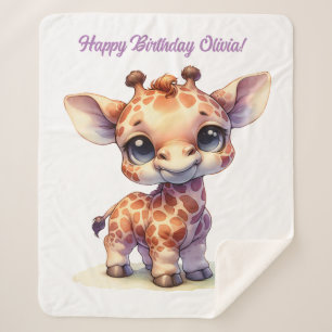 Niedliche Babygiraffe Sherpadecke