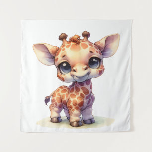 Niedliche Babygiraffe Wandteppich