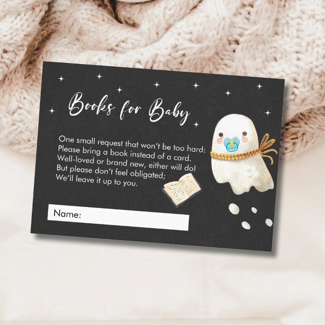 Niedliche Babyhostbücher für Babydusche Begleitkarte (Cute Baby Ghost Books For Baby Shower Enclosure Card)