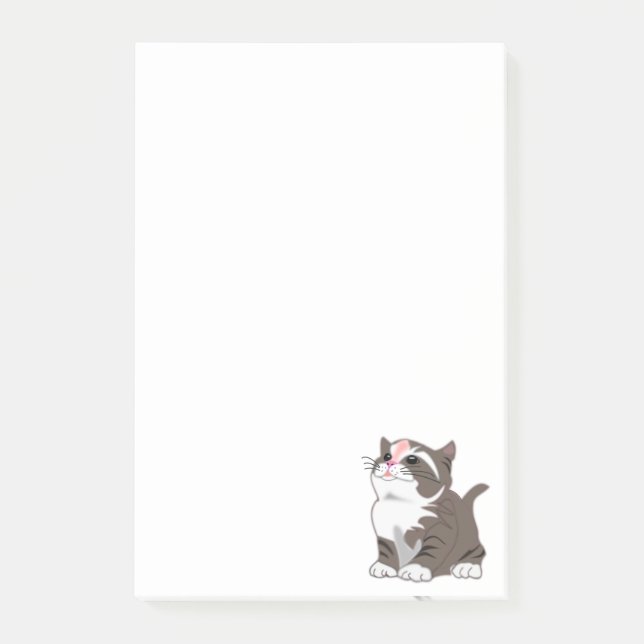 Niedliche Babykatzenkleber Post-it Klebezettel (Vorderseite)