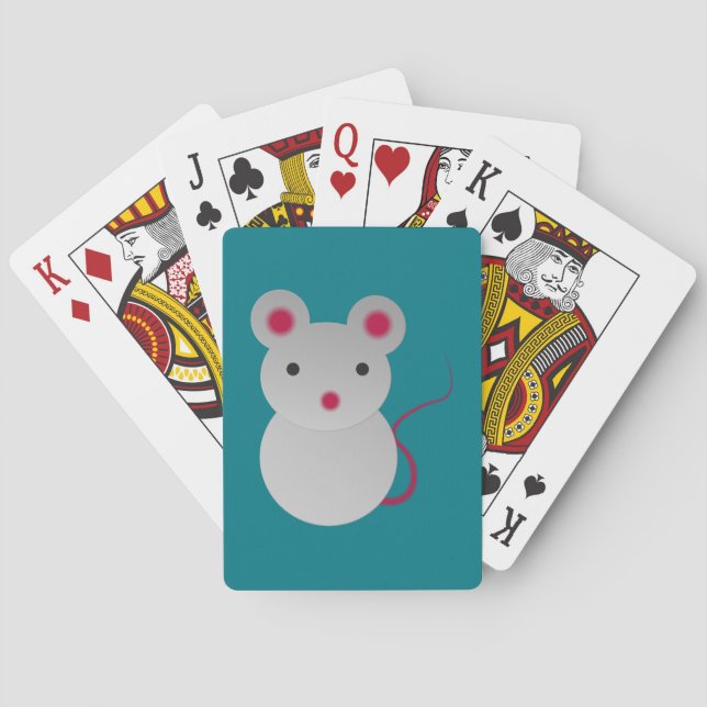 Niedliche BabyMaus Spielkarten (Rückseite)
