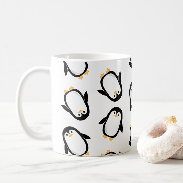 Niedliche BabyPenguins gefroren Tee oder Kaffee Kaffeetasse (Mit Donut)